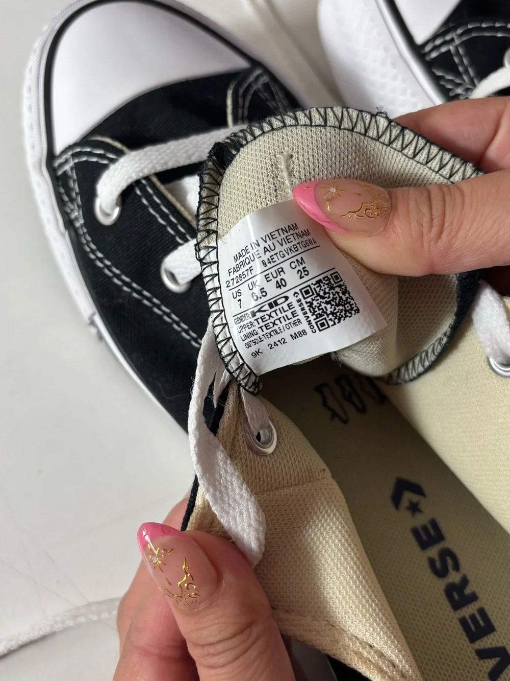 Converse Black and White Kids Low-Top Sneakers